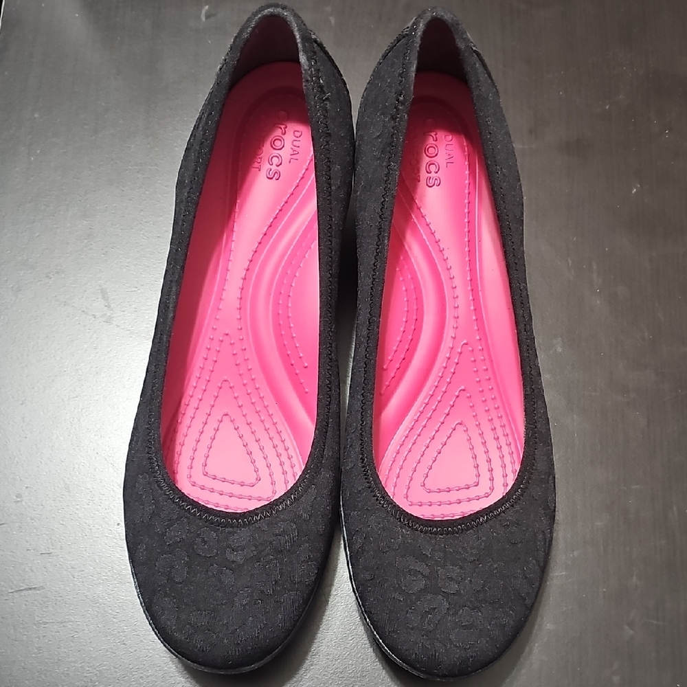CROCS Black and Pink Shoes